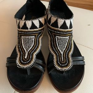 Pikolinos beaded sandal. Never worn NWT
